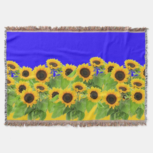 Sunflowers Throw Blanket (Front)