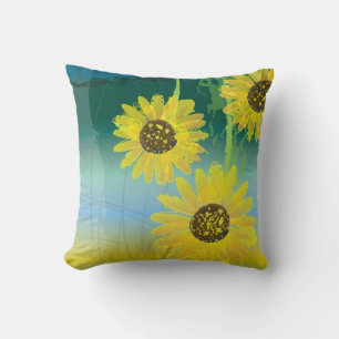 Sunflowers throw pillow