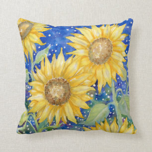 "Sunflowers" Throw Pillow