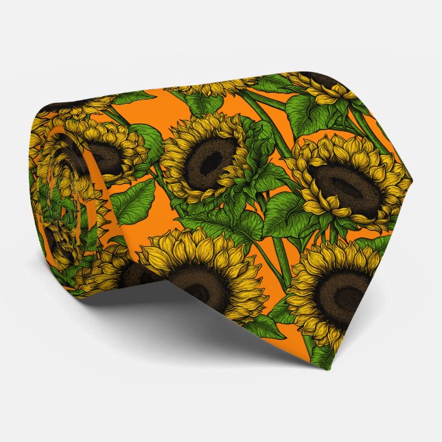 Sunflowers Tie (Rolled)