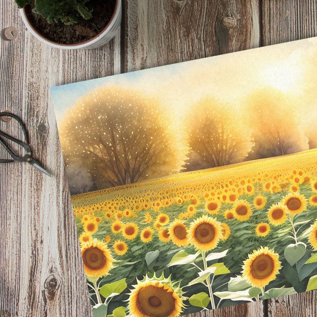 Sunflowers Tissue Paper - Decoupage & Paper Crafts (🌻 Blossom in Craft: Sunflowers Tissue Paper! 🎨)