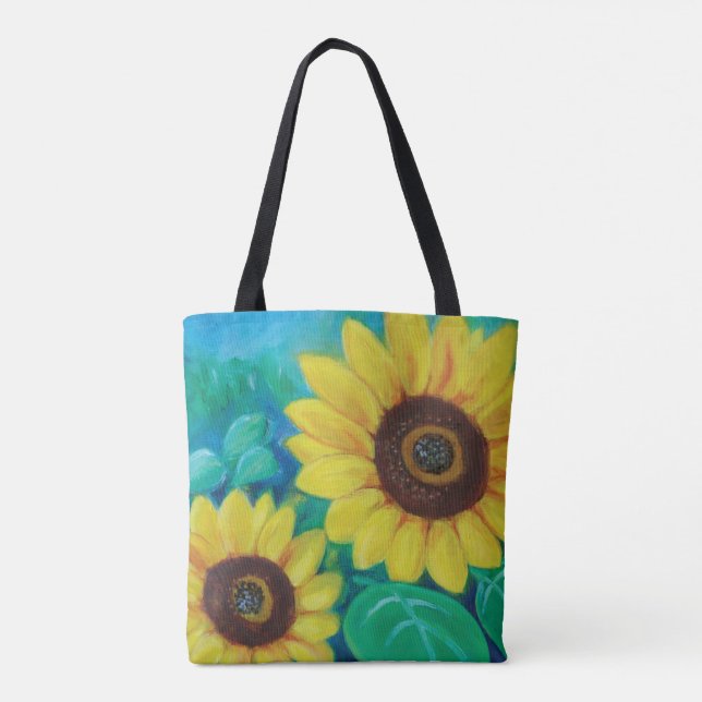 Sunflowers  tote bag (Back)