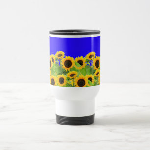 Sunflowers Travel Mug Ukraine Flag Colours