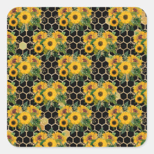 Sunflowers Turn Naturally Toward The Light Square Sticker