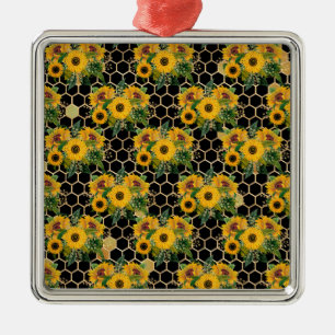 Sunflowers Turn Naturally Towards The Light Metal Ornament