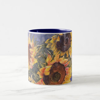 Sunflowers Two-Tone Coffee Mug
