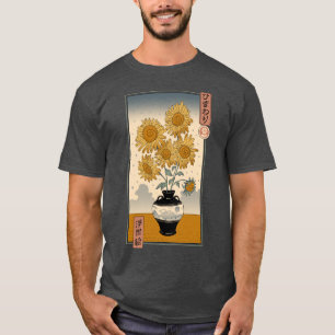 Sunflowers Ukiyoe  T-Shirt