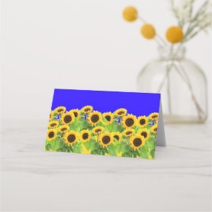 Sunflowers - Ukrainian Flag Peace Freedom Ukraine Loyalty Card