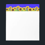Sunflowers - Ukrainian Flag Peace Freedom Ukraine  Notepad<br><div class="desc">Sunflowers - Ukrainian Flag Peace Freedom Ukraine - Support Independence Together - Victory ! Let's make the world a better place - everybody together ! A better world begins - depends - needs YOU too ! You can transfer to 1000 Zazzle products. Resize and move or remove and add elements...</div>