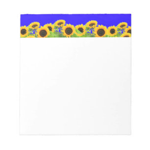 Sunflowers - Ukrainian Flag Peace Freedom Ukraine  Notepad