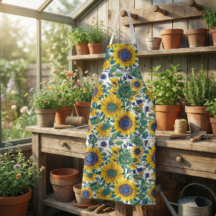 Sunflowers Ukrainian Petrikivka folk art Apron