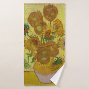 Sunflowers, Vincent van Gogh, 1889 Bath Towel