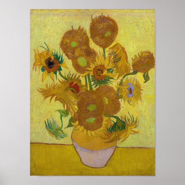 Sunflowers, Vincent van Gogh, 1889 Poster (Front)