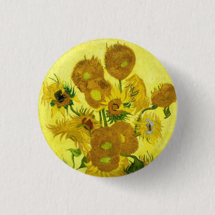Sunflowers Vincent van Gogh 3 Cm Round Badge