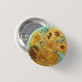 Sunflowers Vincent van Gogh    3 Cm Round Badge