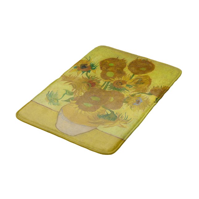 Sunflowers - Vincent van Gogh Bath Mat (Angled)