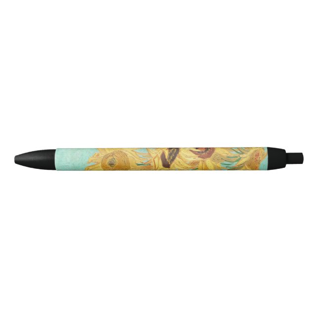 Sunflowers Vincent van Gogh   Black Ink Pen (Front)