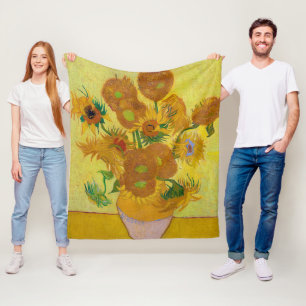 Sunflowers, Vincent van Gogh Fleece Blanket