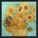 Sunflowers Vincent van Gogh  Garden Sign<br><div class="desc">Sunflowers (1889)  Vincent van Gogh. Still life on a blue background. A bright bouquet of sunflower flowers stand in a vase. Reproduction of famous works of art  images in the public domain.</div>