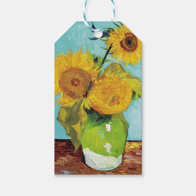 Sunflowers Vincent van Gogh   Gift Tags (Front)