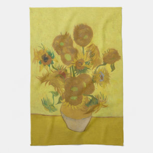 Sunflowers, Vincent van Gogh post-impressionist Tea Towel