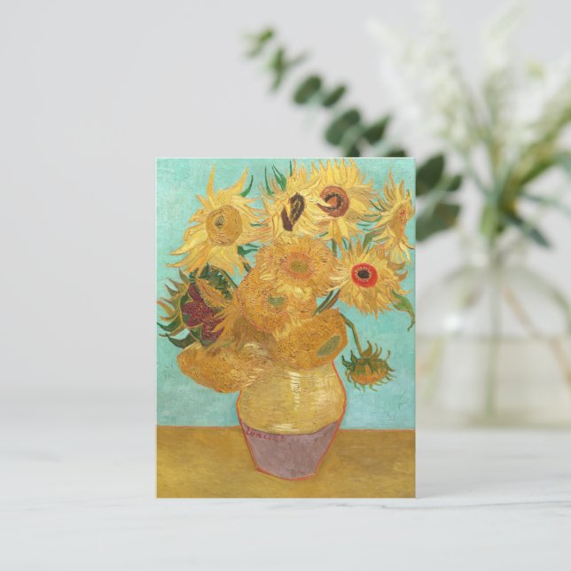 Sunflowers Vincent van Gogh  Postcard (Standing Front)