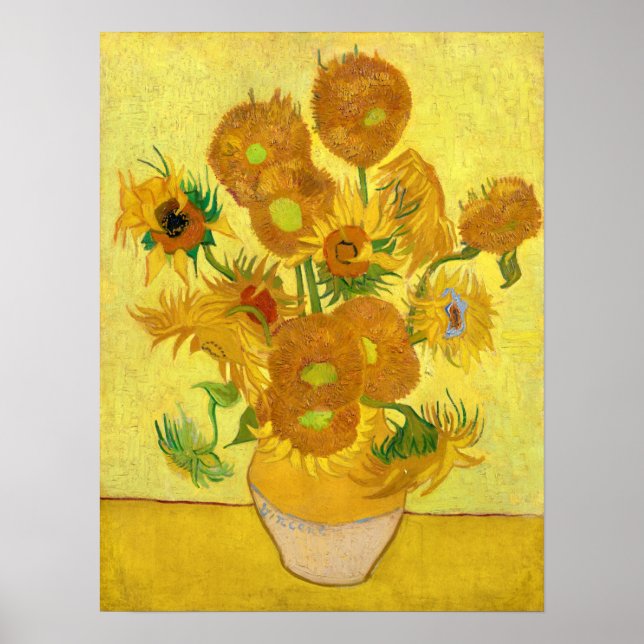 Sunflowers, Vincent van Gogh Poster (Front)