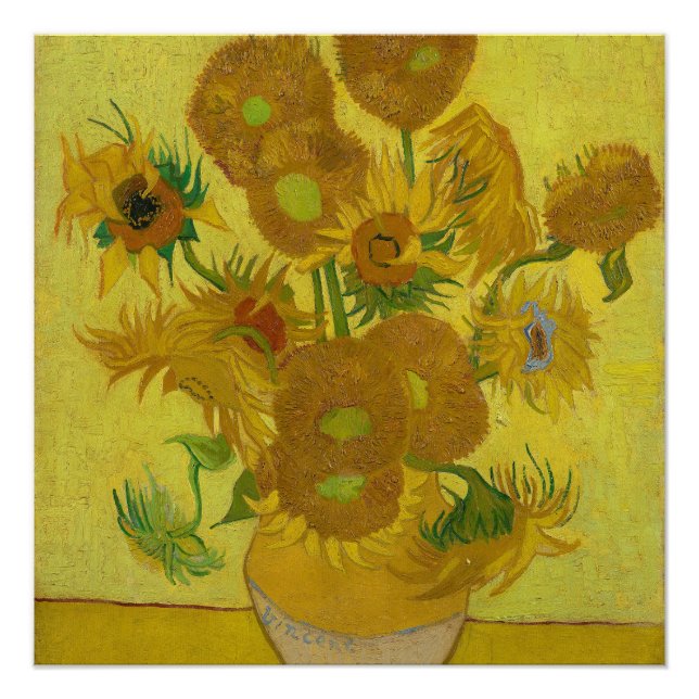Sunflowers - Vincent van Gogh Poster (Front)