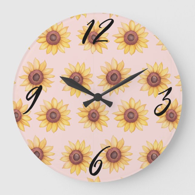 "Sunflowers" Wall Clock (Front)