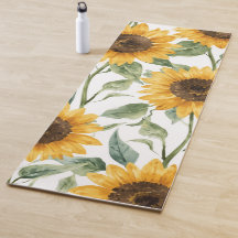 Sunflowers Watercolor Floral Yellow Painting