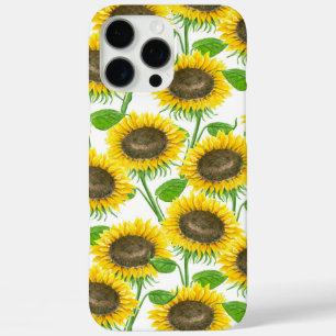 Sunflowers watercolor pattern iPhone 16 pro max case