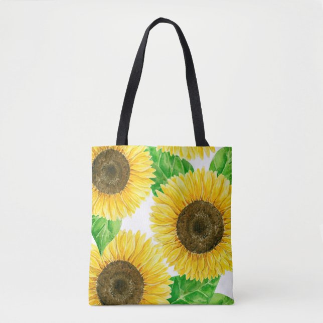Sunflowers watercolor tote bag (Front)