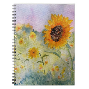 Sunflowers Watercolour     Notebook