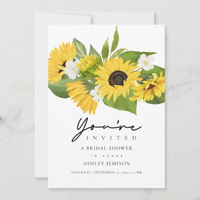 Sunflowers Wedding Bridal Shower Invitation (Creator Uploaded)