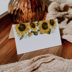 Sunflowers Wedding Food Tent Place Card