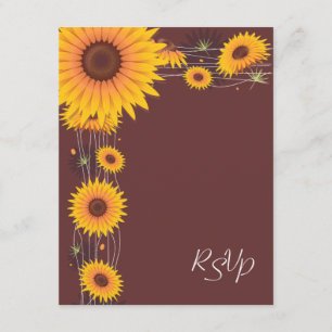Sunflowers Wedding Invitation RSVP Card