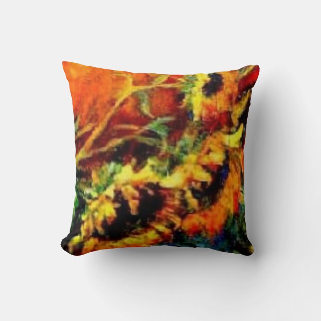 Sunflowers Western Throw Pillow by Sharles (Front)