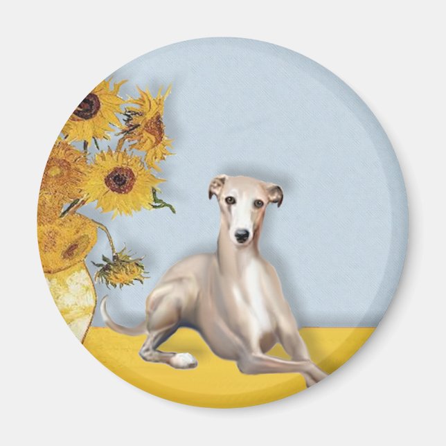 Sunflowers - Whippet #2A Magnet (Front)