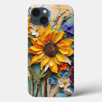 Sunflowers Wildflowers Flower Mixed Media Design