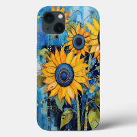 Sunflowers Wildflowers Flower Mixed Media Design
