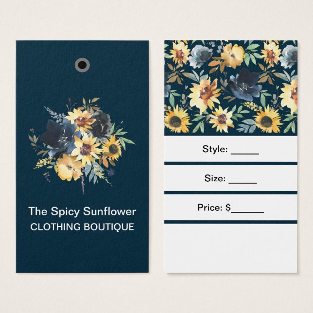 Sunflowers with Bar Code Price Tags  (Front & Back)