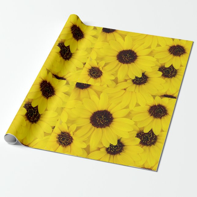 Sunflowers Wrapping Paper (Unrolled)