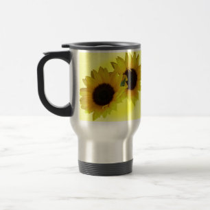 SunflowerTravel Mug Cheerful Yellow Sunflower Mugs