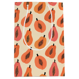 Sunfruit Slice Papaya Orange Hues Medium Gift Bag