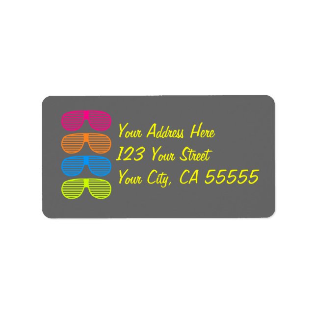 Sunglass Address Labels (Front)