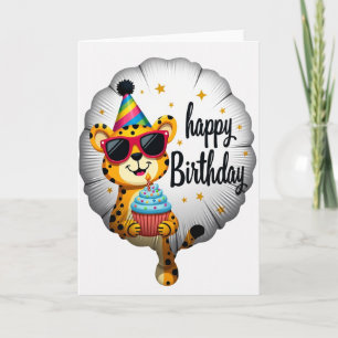 Sunglass Cat Birthday Card