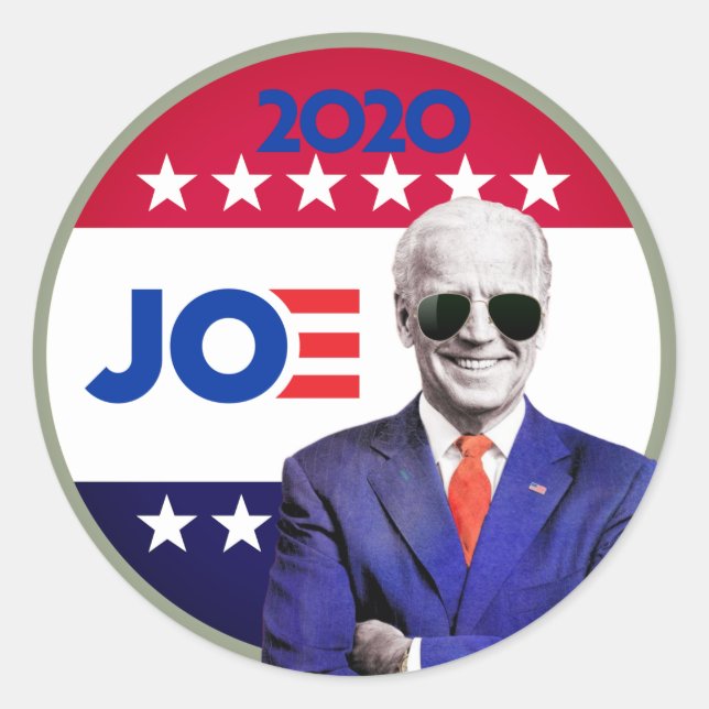 Sunglass Elect Joe Biden Presidential Election 20 Classic Round Sticker (Front)
