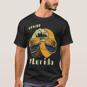 Sunglass Florida Venice Palm trees Beach Ocean T-Shirt
