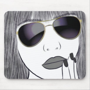 Sunglass Girl Mousepad 
