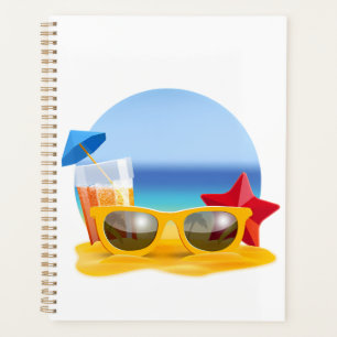 Sunglasses and Beach Scene for Summer Planner
